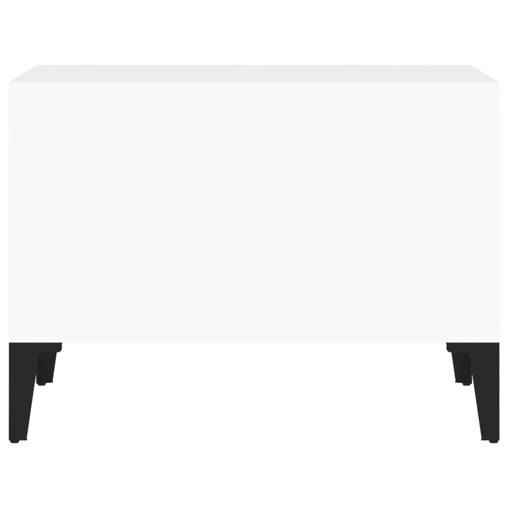 Sohvapöytä korkeakiilto valkoinen 60x50x36,5 cm tekninen puu - Sisustajankoti.fi