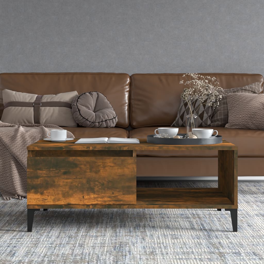 Sohvapöytä savutammi 90x50x36,5 cm tekninen puu - Sisustajankoti.fi