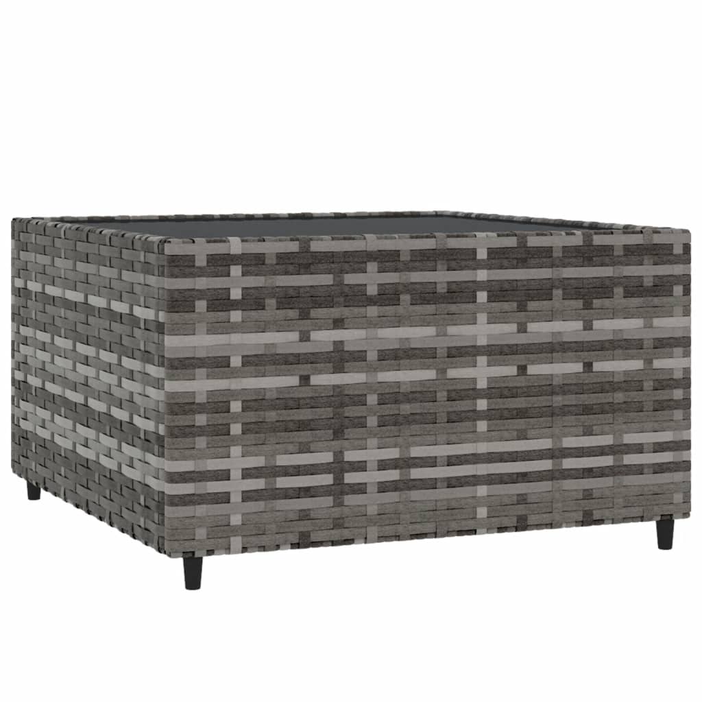Puutarhapöytä harmaa 50x50x30 cm polyrottinki - Sisustajankoti.fi