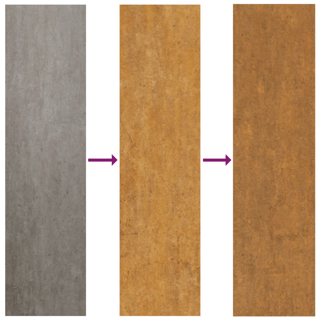 Kukkalaatikot seinälle 2 kpl Corten teräs 53x10x17 cm - Sisustajankoti.fi