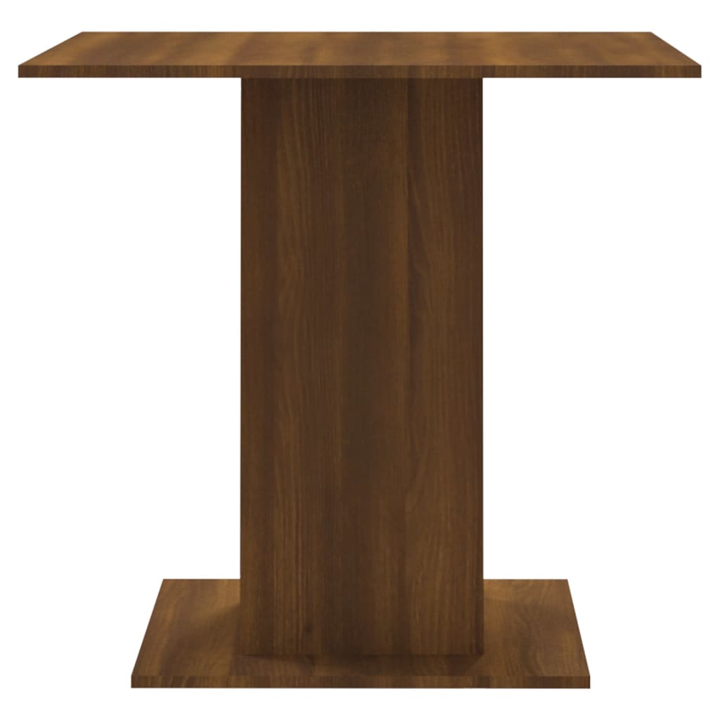 Ruokapöytä ruskea tammi 80x80x75 cm tekninen puu - Sisustajankoti.fi