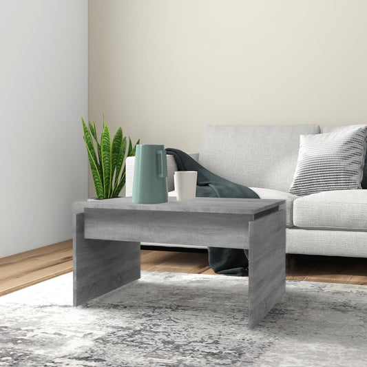 Sohvapöytä harmaa Sonoma 68x50x38 cm tekninen puu - Sisustajankoti.fi