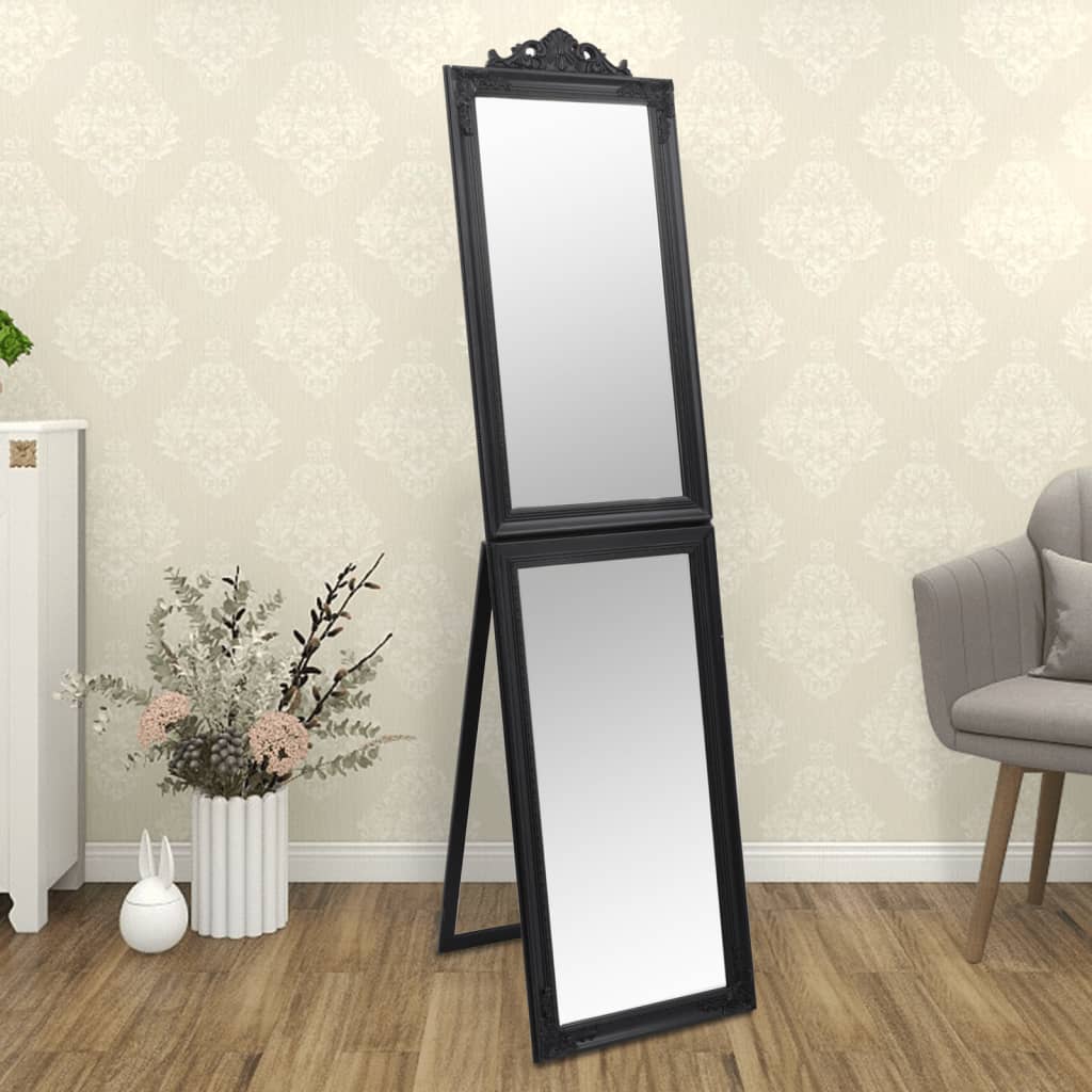 Vapaasti seisova peili musta 50x200 cm - Sisustajankoti.fi