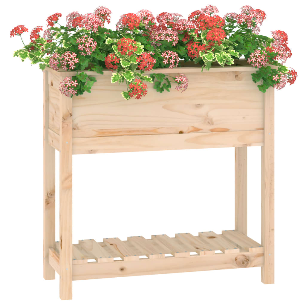 Kukkalaatikko hyllyllä 82,5x34,5x81 cm täysi mänty - Sisustajankoti.fi