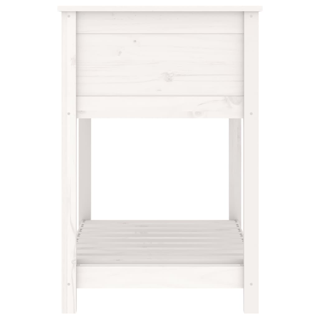 Kukkalaatikko hyllyllä valkoinen 82,5x54x81 cm täysi mänty - Sisustajankoti.fi