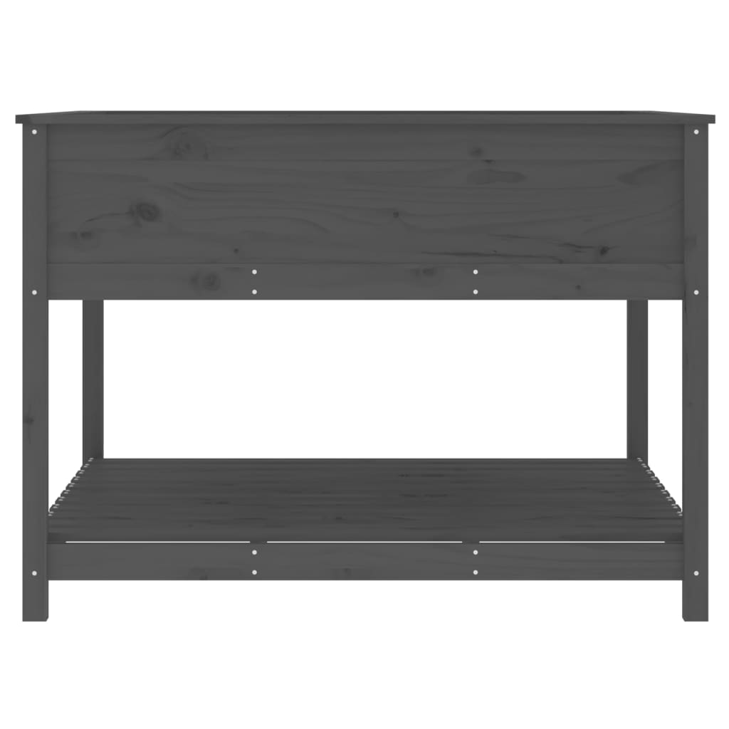 Kukkalaatikko hyllyllä harmaa 111,5x111,5x81 cm täysi mänty - Sisustajankoti.fi