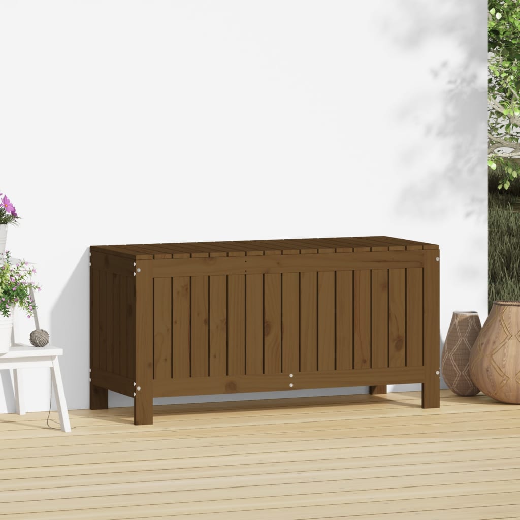 Säilytyslaatikko hunajanruskea 108x42,5x54 cm täysi mänty - Sisustajankoti.fi