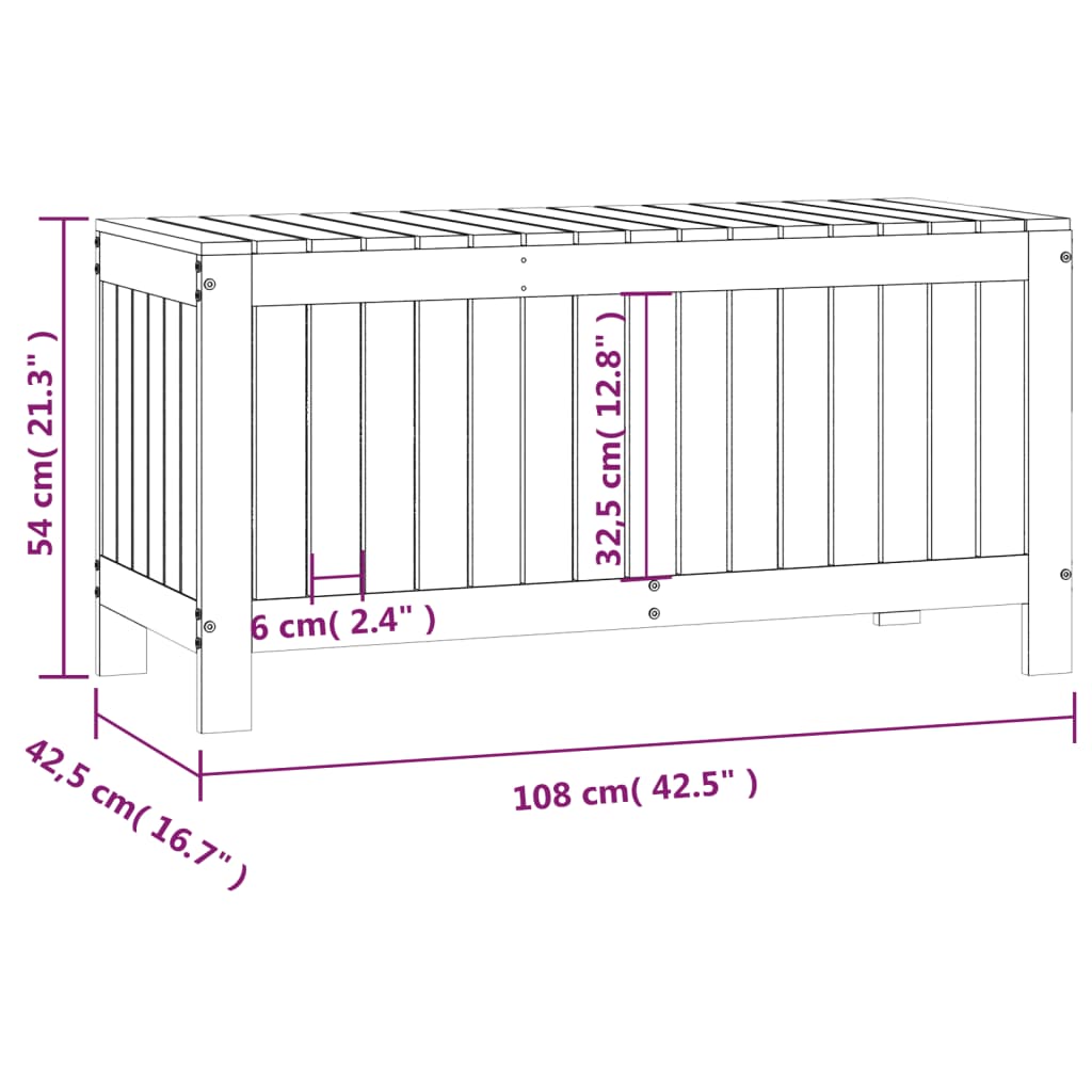 Säilytyslaatikko hunajanruskea 108x42,5x54 cm täysi mänty - Sisustajankoti.fi