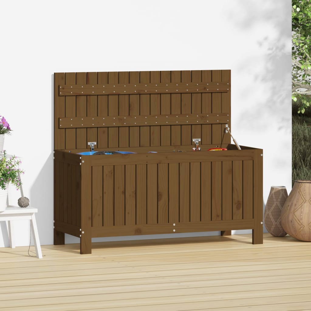 Säilytyslaatikko hunajanruskea 108x42,5x54 cm täysi mänty - Sisustajankoti.fi