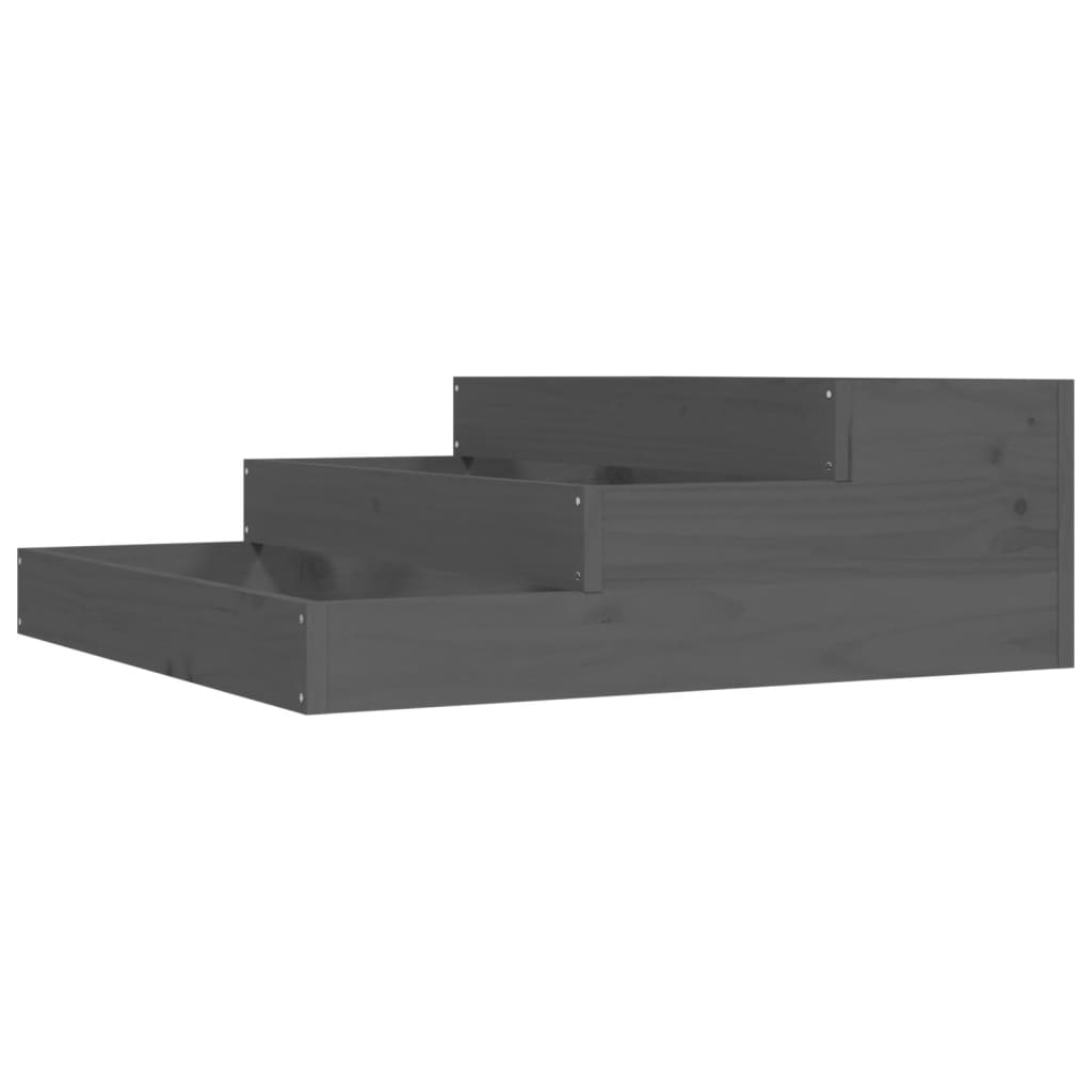 Kukkalaatikko harmaa 78x78x27 cm täysi mänty - Sisustajankoti.fi