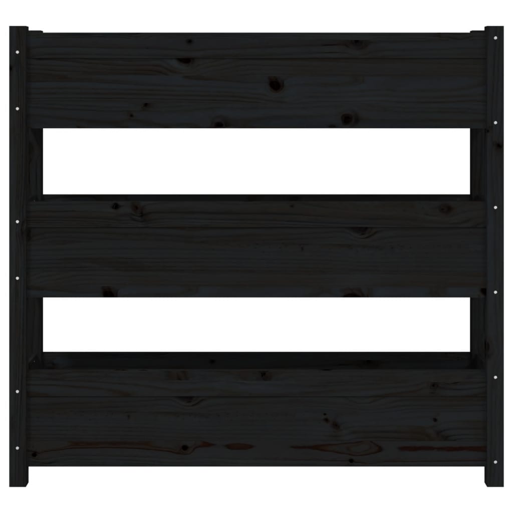 Kukkalaatikko musta 112x25x104,5 cm täysi mänty - Sisustajankoti.fi