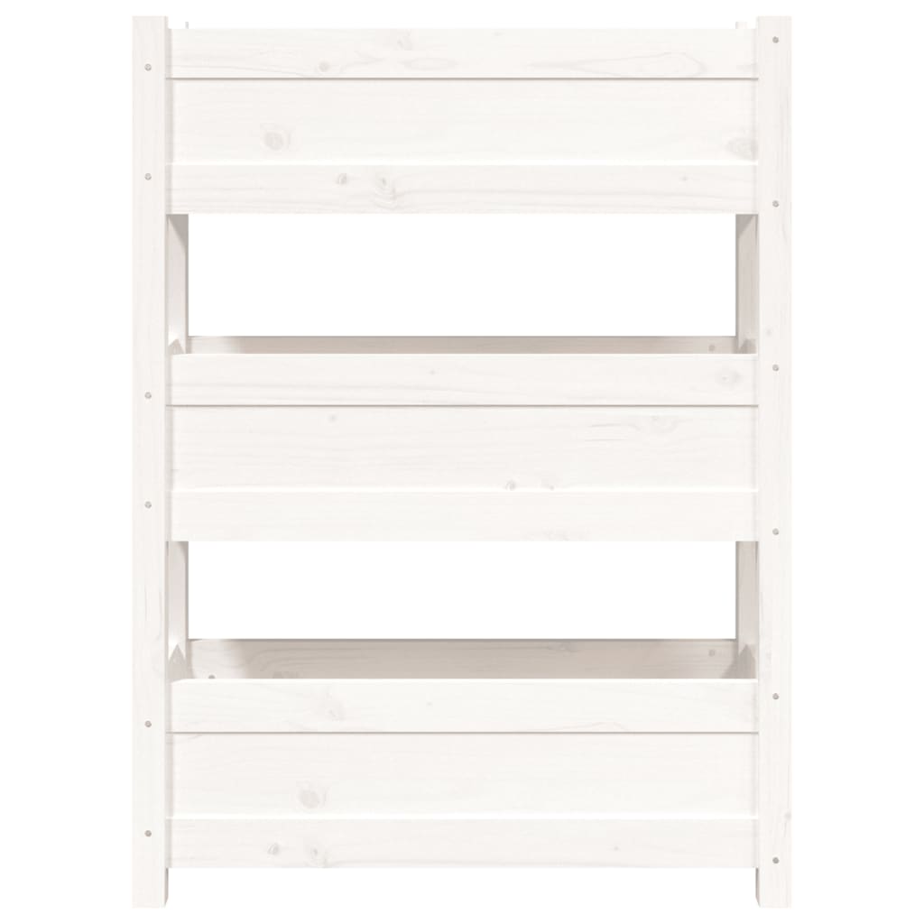 Kukkalaatikko valkoinen 77x25x104,5 cm täysi mänty - Sisustajankoti.fi