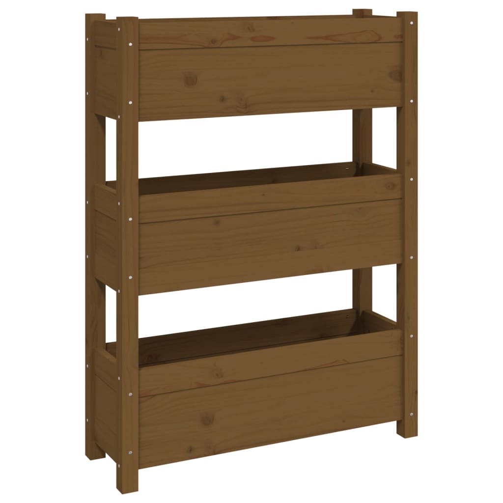 Kukkalaatikko hunajanruskea 77x25x104,5 cm täysi mänty - Sisustajankoti.fi