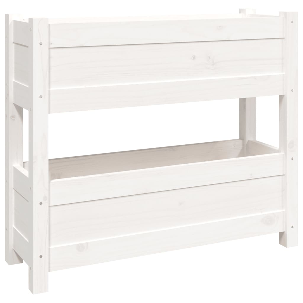 Kukkalaatikko valkoinen 77x25x66 cm täysi mänty - Sisustajankoti.fi