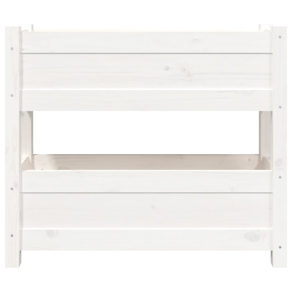 Kukkalaatikko valkoinen 77x25x66 cm täysi mänty - Sisustajankoti.fi