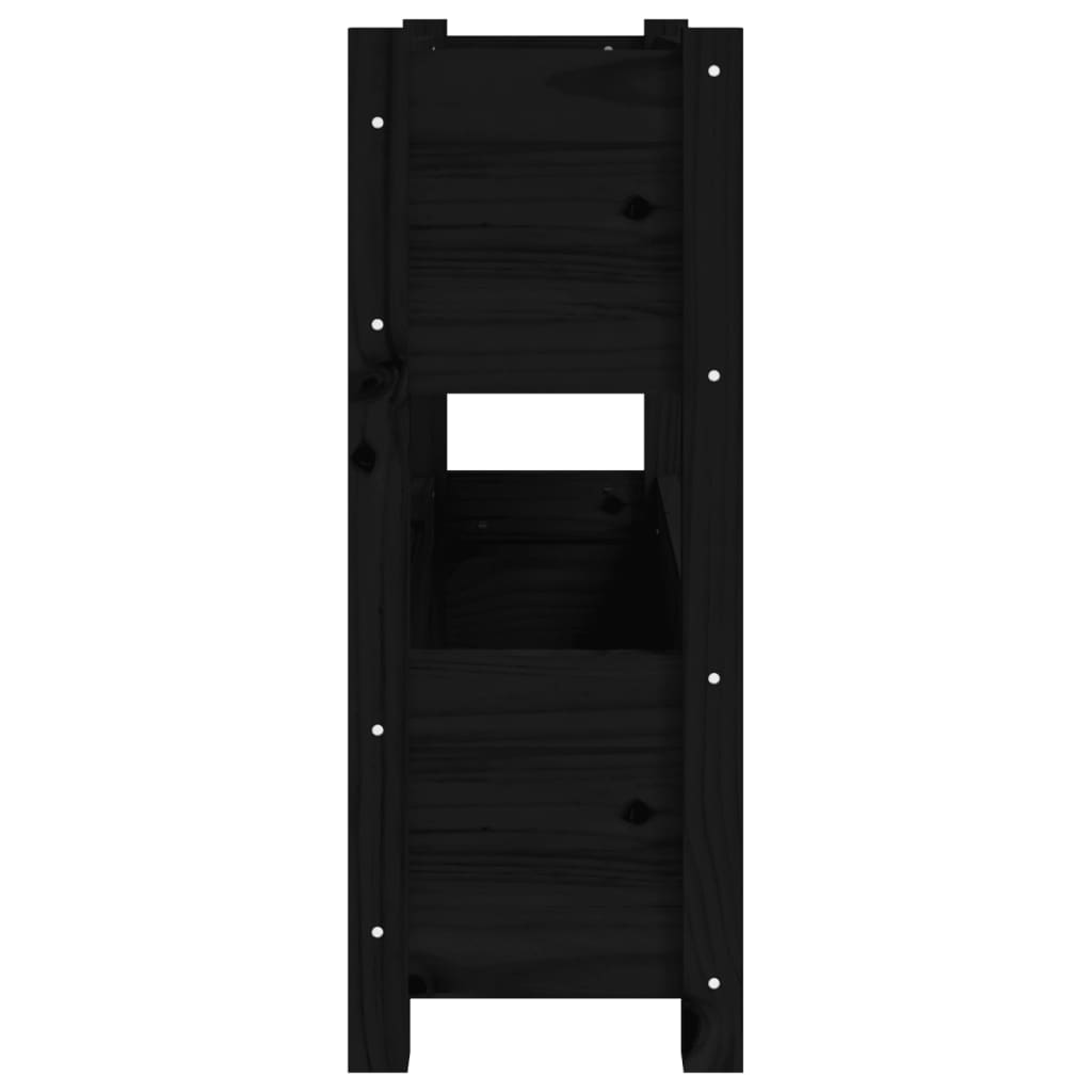 Kukkalaatikko musta 77x25x66 cm täysi mänty - Sisustajankoti.fi