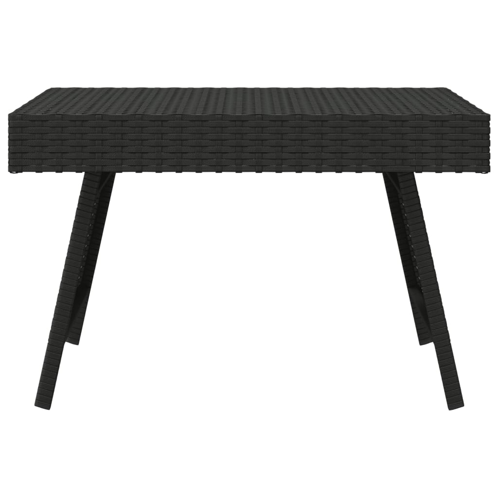 Kokoontaittuva sivupöytä musta 60x40x38 cm polyrottinki - Sisustajankoti.fi