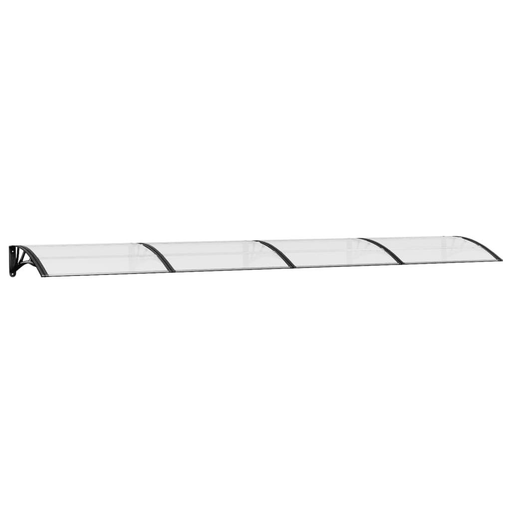 Ovikatos musta ja läpinäkyvä 400x80 cm polykarbonaatti - Sisustajankoti.fi