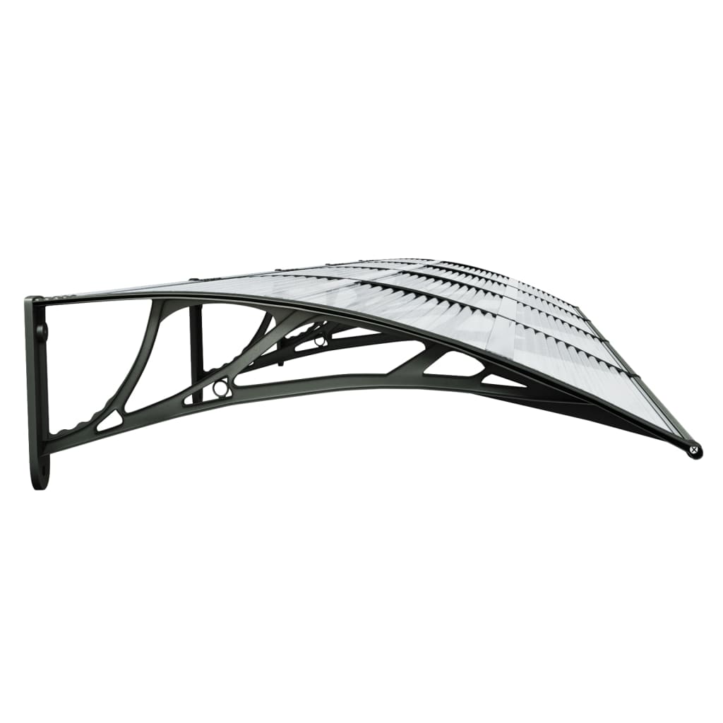 Ovikatos musta ja läpinäkyvä 400x80 cm polykarbonaatti - Sisustajankoti.fi