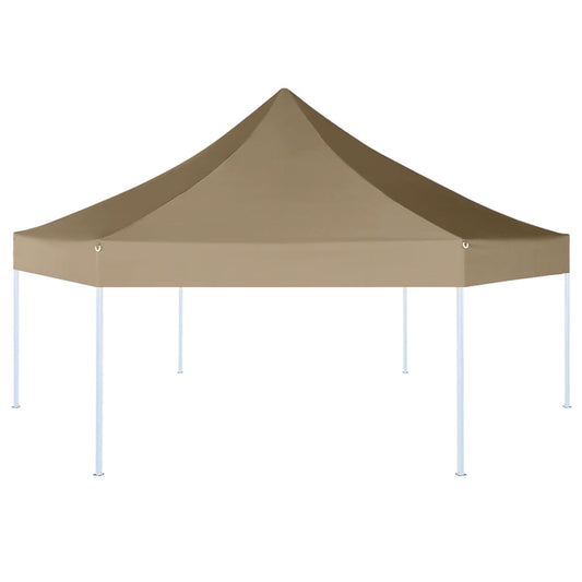 Kuusikulmainen pop-up katos 3,6x3,1 m taupe 220 g/m² - Sisustajankoti.fi