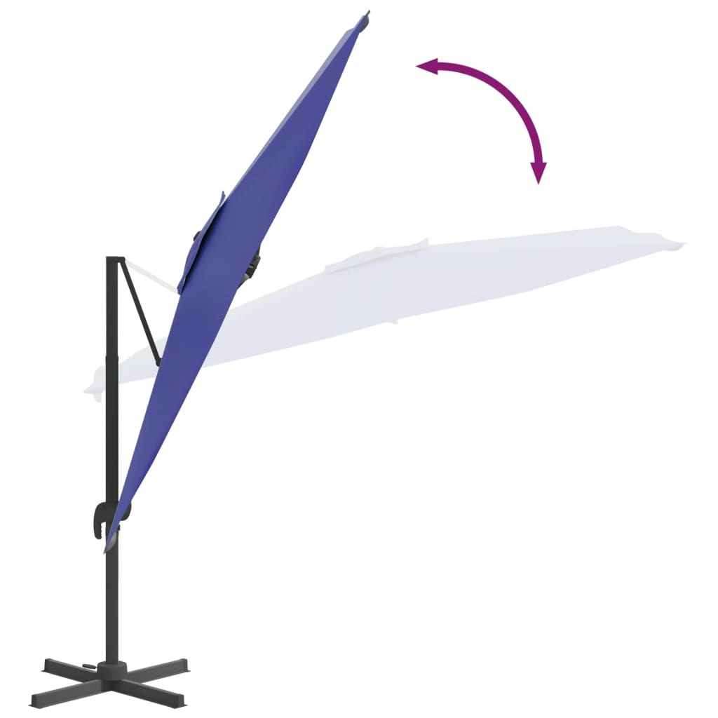Riippuva LED-aurinkovarjo taivaansininen 400x300 cm - Sisustajankoti.fi
