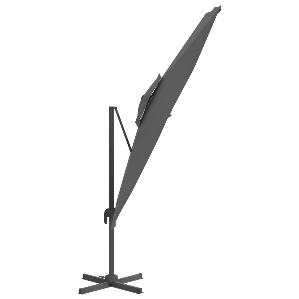 Riippuva kaksois-aurinkovarjo antrasiitti 300x300 cm - Sisustajankoti.fi