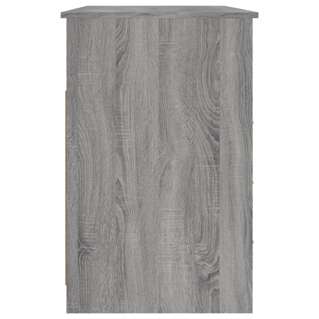 Työpöytä laatikoilla harmaa Sonoma 102x50x76 cm tekninen puu - Sisustajankoti.fi