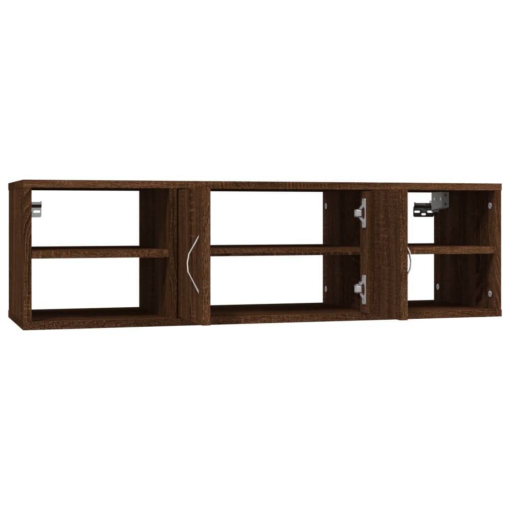 Seinähylly ruskea tammi 102x30x29 cm tekninen puu - Sisustajankoti.fi