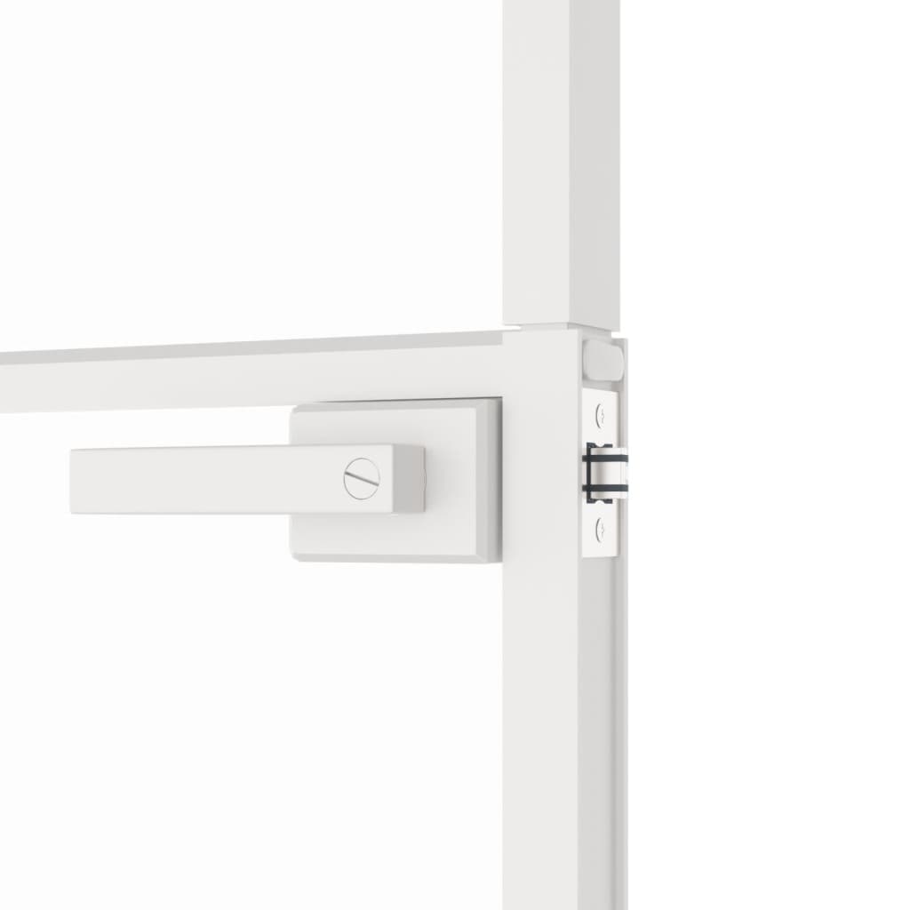 Sisäovi valkoinen 93x201,5 cm karkaistu lasi ja alumiini ohut - Sisustajankoti.fi