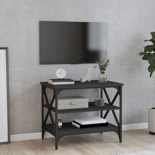 TV-taso musta 60x40x50 cm tekninen puu - Sisustajankoti.fi