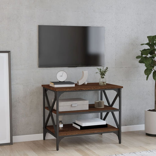 TV-taso ruskea tammi 60x40x50 cm tekninen puu - Sisustajankoti.fi