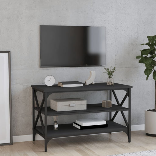 TV-taso musta 80x40x50 cm tekninen puu - Sisustajankoti.fi