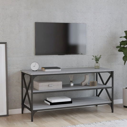 TV-taso harmaa Sonoma 100x40x50 cm tekninen puu - Sisustajankoti.fi