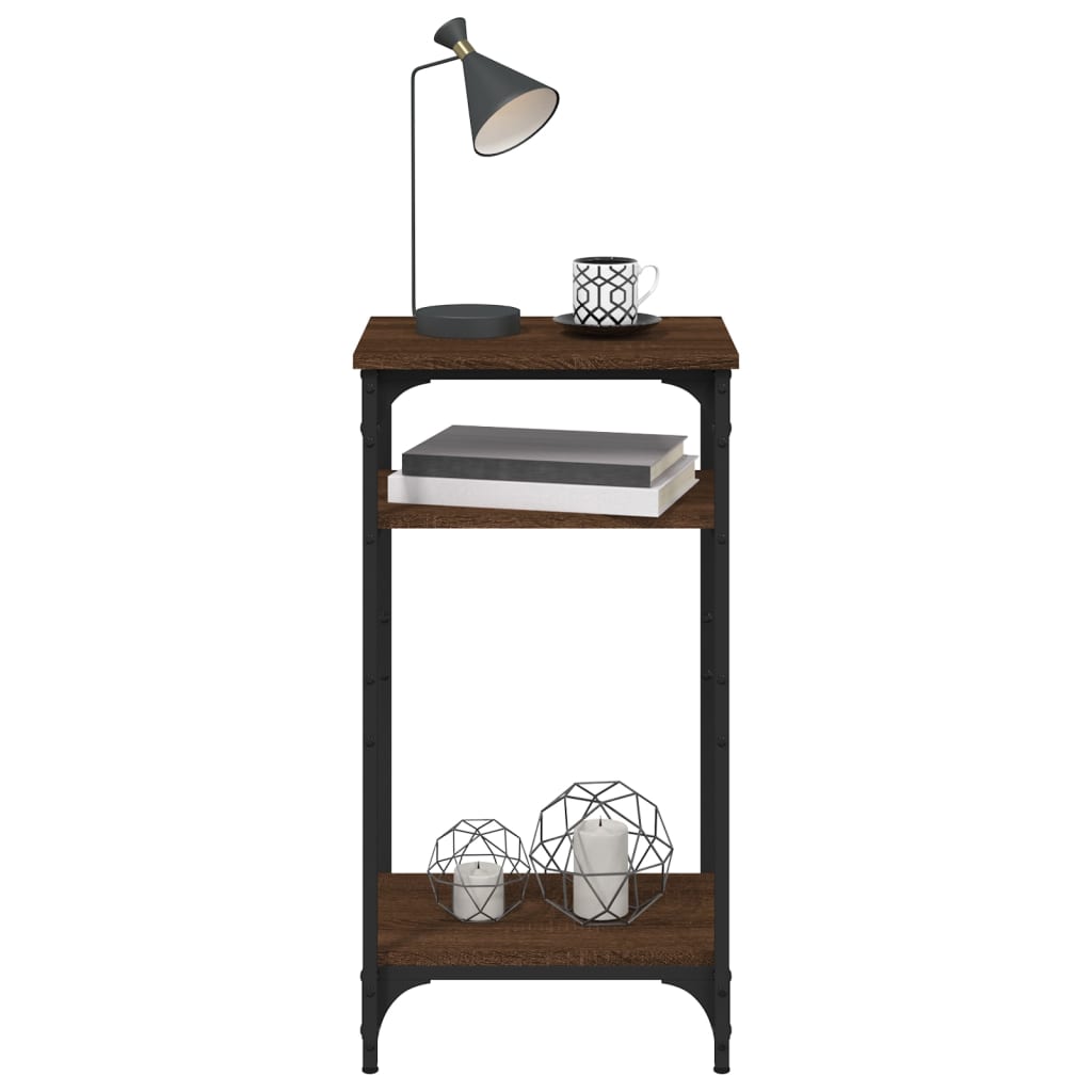 Sivupöytä ruskea tammi 40x30x75 cm tekninen puu - Sisustajankoti.fi