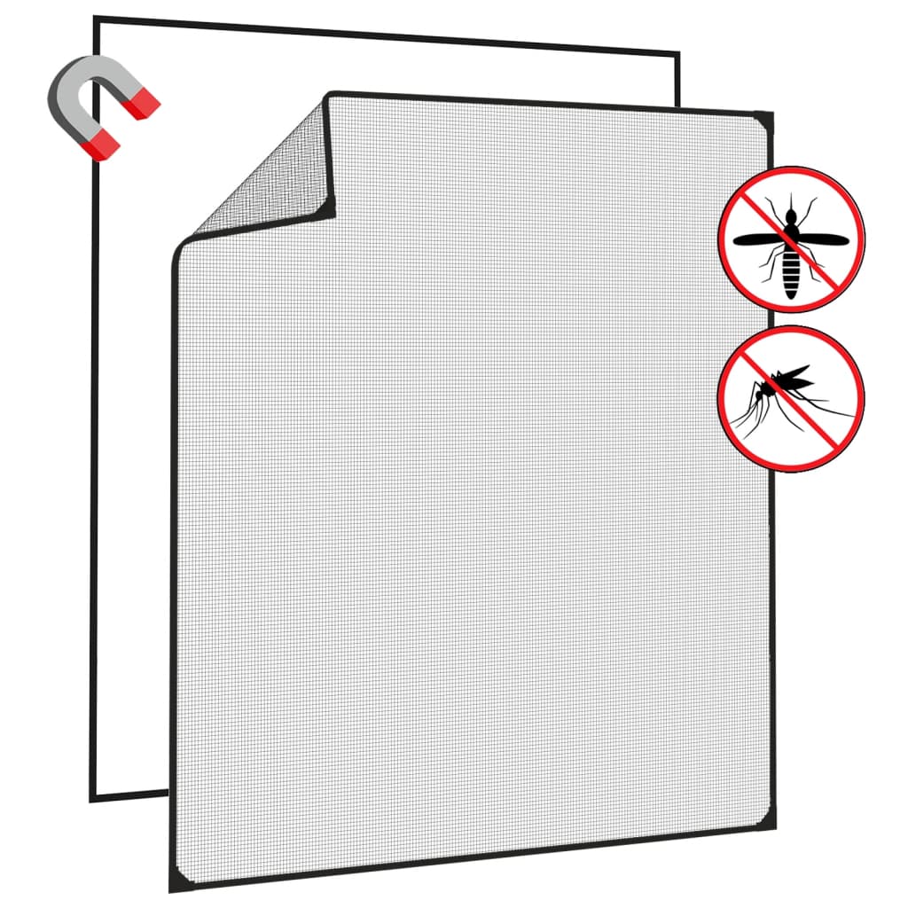 Magneettinen hyönteisverkko ikkunaan antrasiitti 120x140 cm - Sisustajankoti.fi