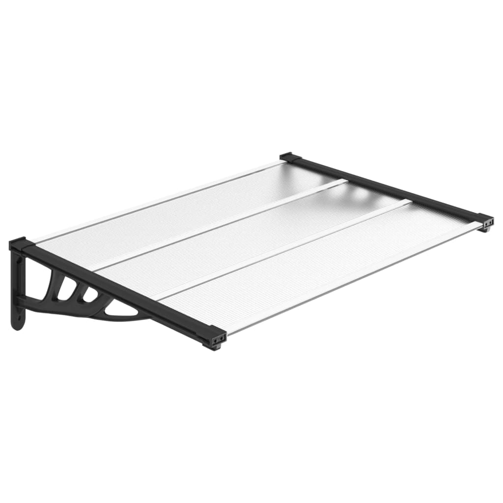 Ovikatos musta ja läpinäkyvä 122x90 cm polykarbonaatti - Sisustajankoti.fi