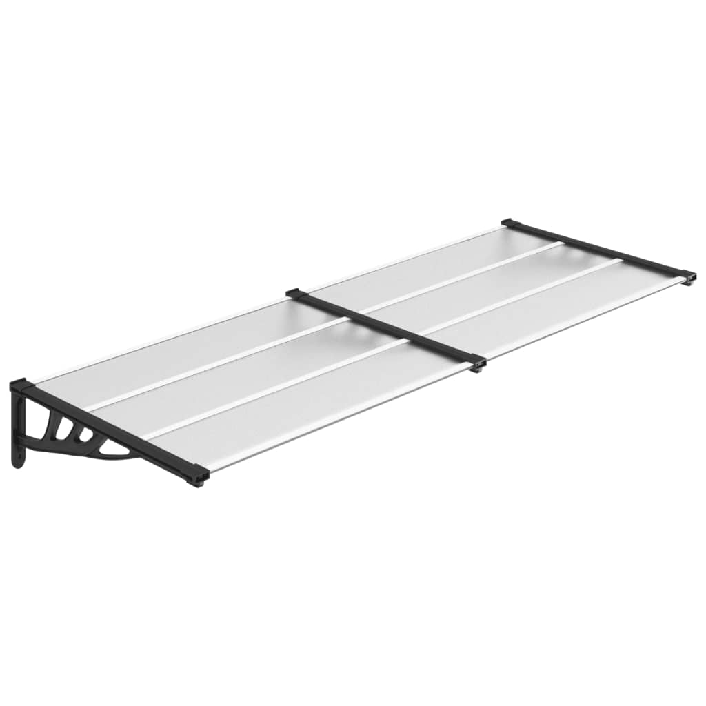 Ovikatos musta ja läpinäkyvä 239x90 cm polykarbonaatti - Sisustajankoti.fi