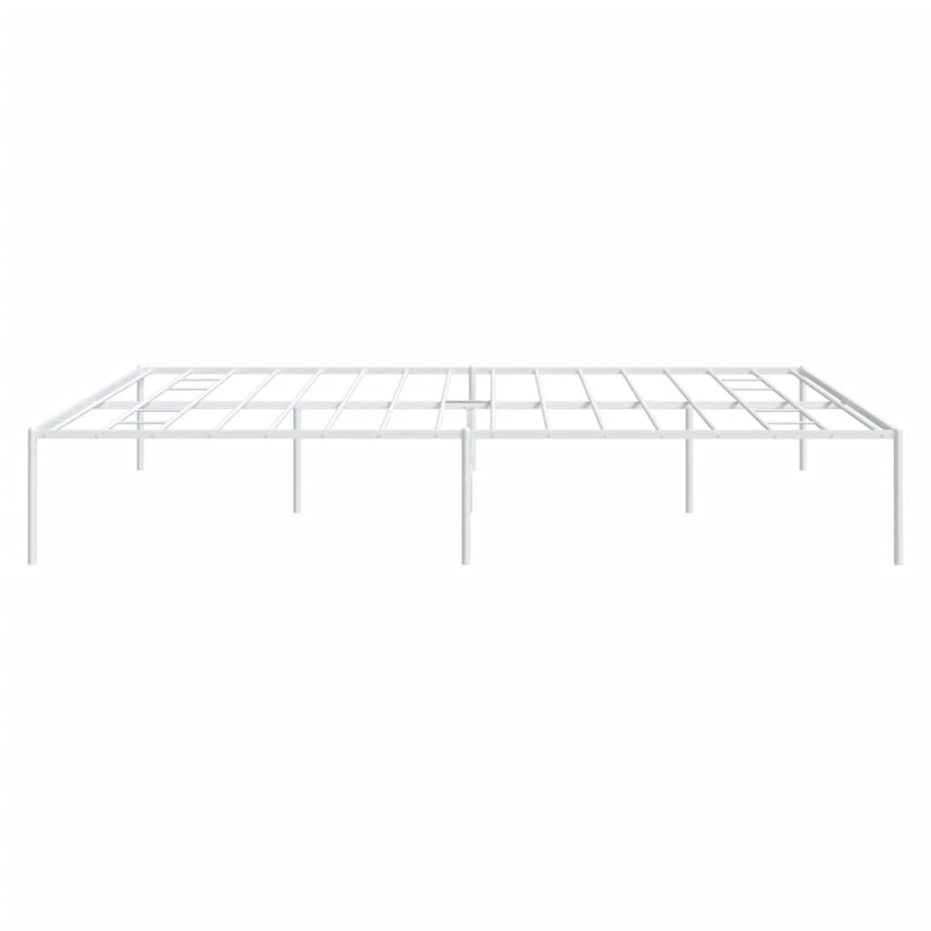 Metallinen sängynrunko valkoinen 200x200 cm - Sisustajankoti.fi