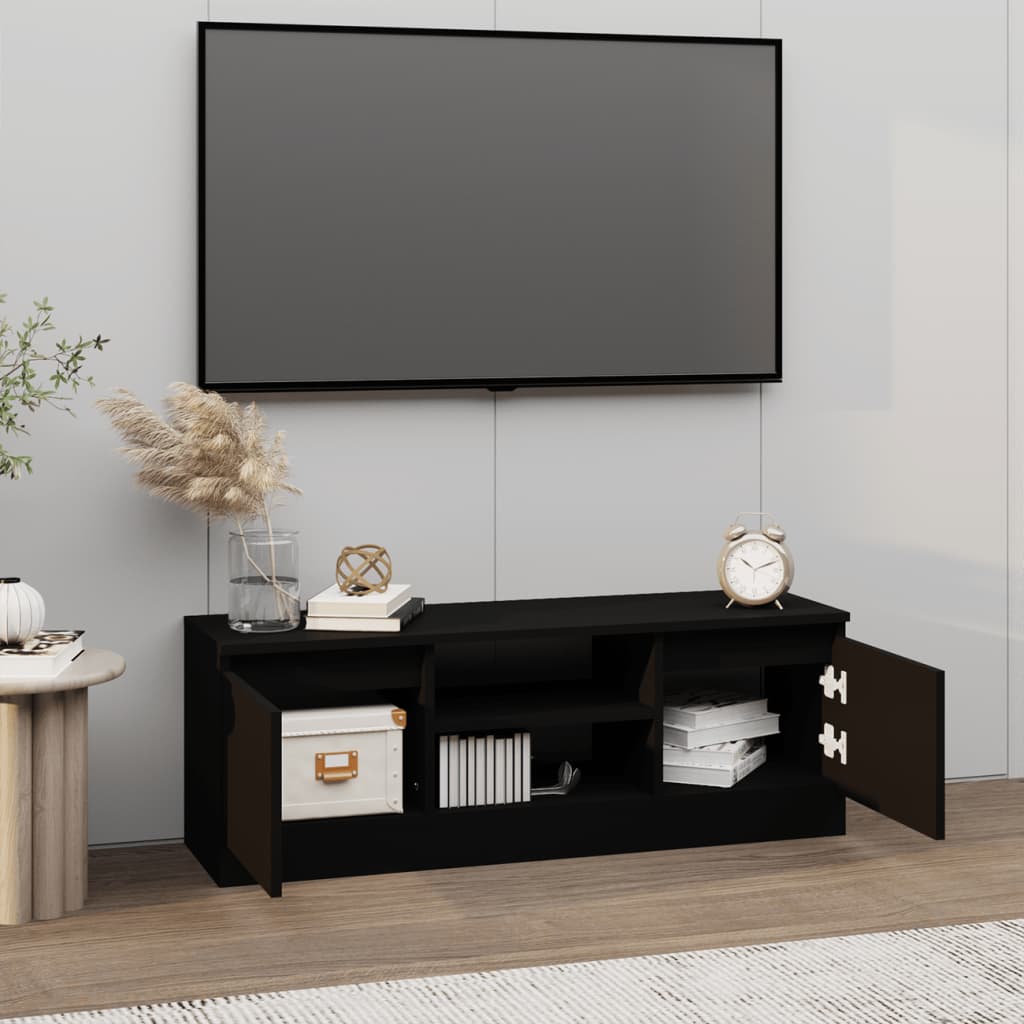 TV-taso ovella musta 102x30x36 cm - Sisustajankoti.fi
