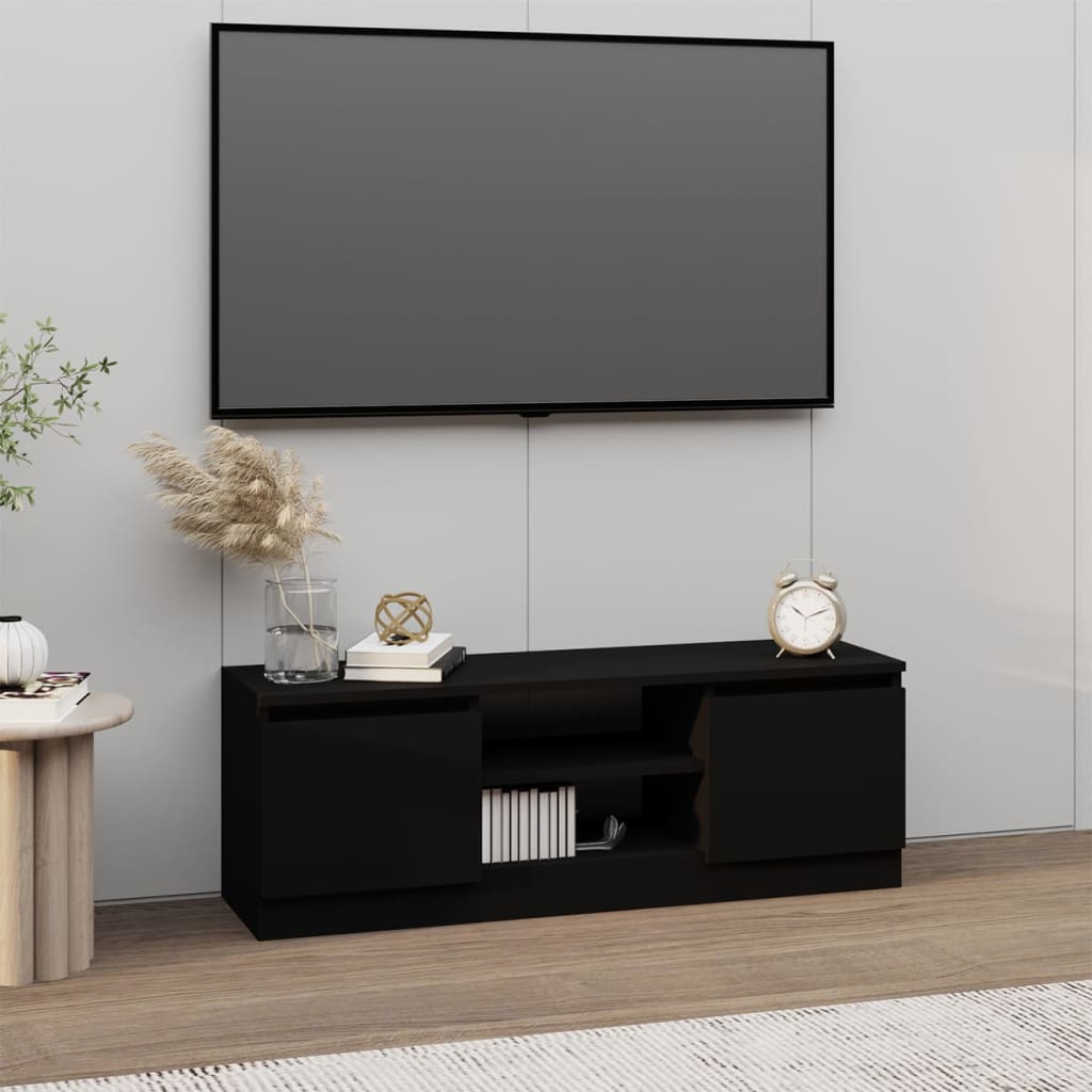 TV-taso ovella musta 102x30x36 cm - Sisustajankoti.fi