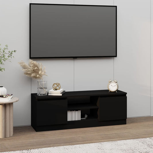 TV-taso ovella musta 102x30x36 cm - Sisustajankoti.fi