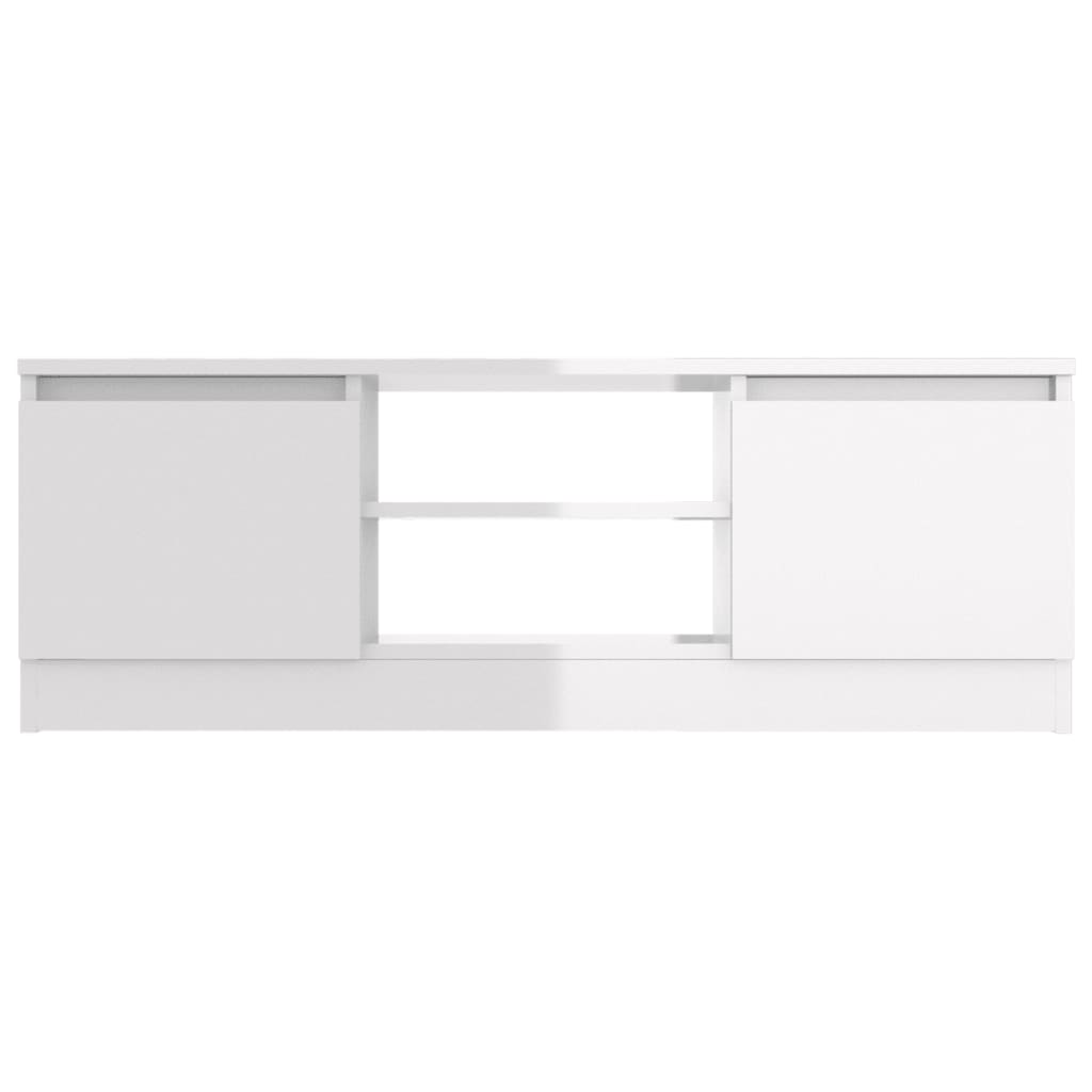 TV-taso ovella korkeakiilto valkoinen 102x30x36 cm - Sisustajankoti.fi