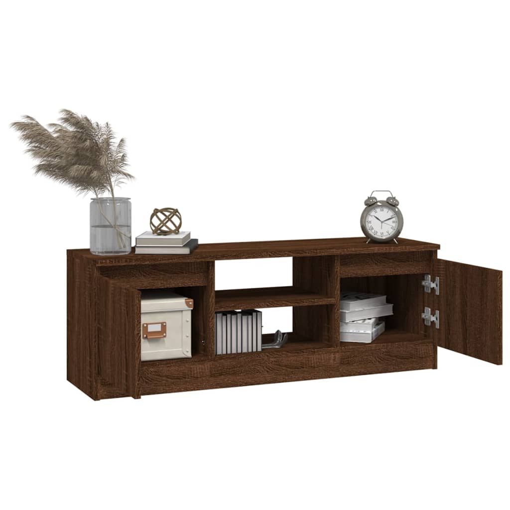 TV-taso ovella ruskea tammi 102x30x36 cm - Sisustajankoti.fi