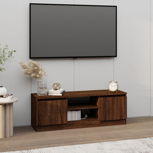 TV-taso ovella ruskea tammi 102x30x36 cm - Sisustajankoti.fi