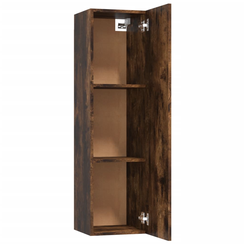 Seinäkiinnitettävät TV-tasot 2 kpl savutammi 30,5x30x110 cm - Sisustajankoti.fi
