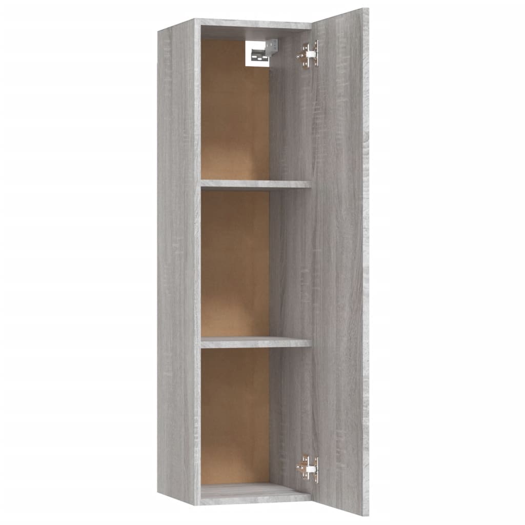 Seinäkiinnitettävät TV-tasot 2 kpl harmaa Sonoma 30,5x30x110 cm - Sisustajankoti.fi