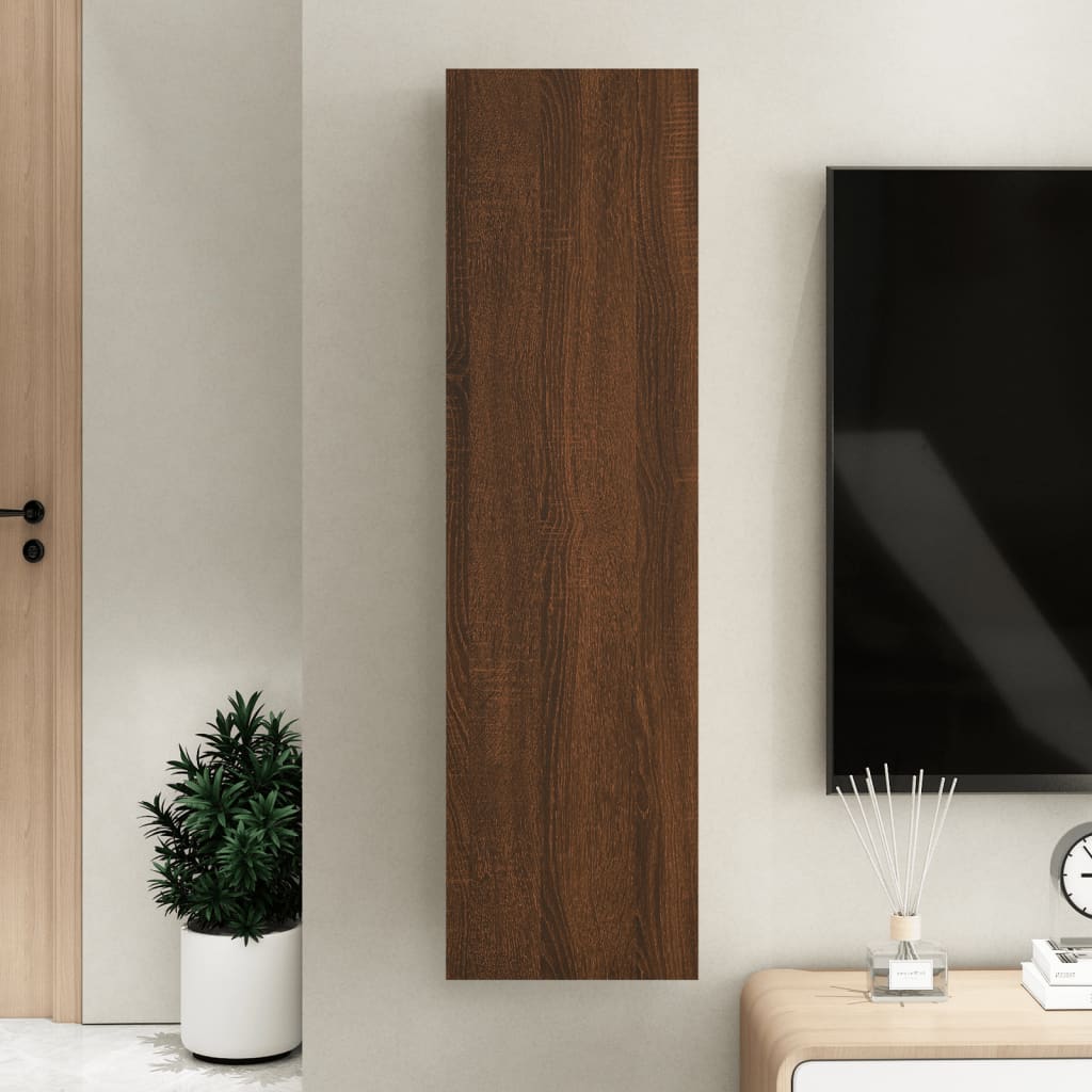 Seinäkiinnitettävä TV-taso savutammi 30,5x30x110 cm - Sisustajankoti.fi