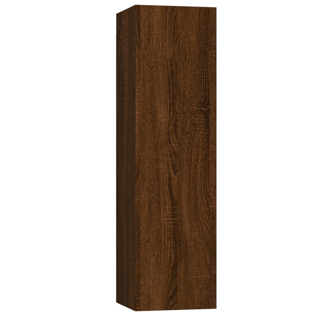 Seinäkiinnitettävät TV-tasot 2 kpl ruskea tammi 30,5x30x110 cm - Sisustajankoti.fi