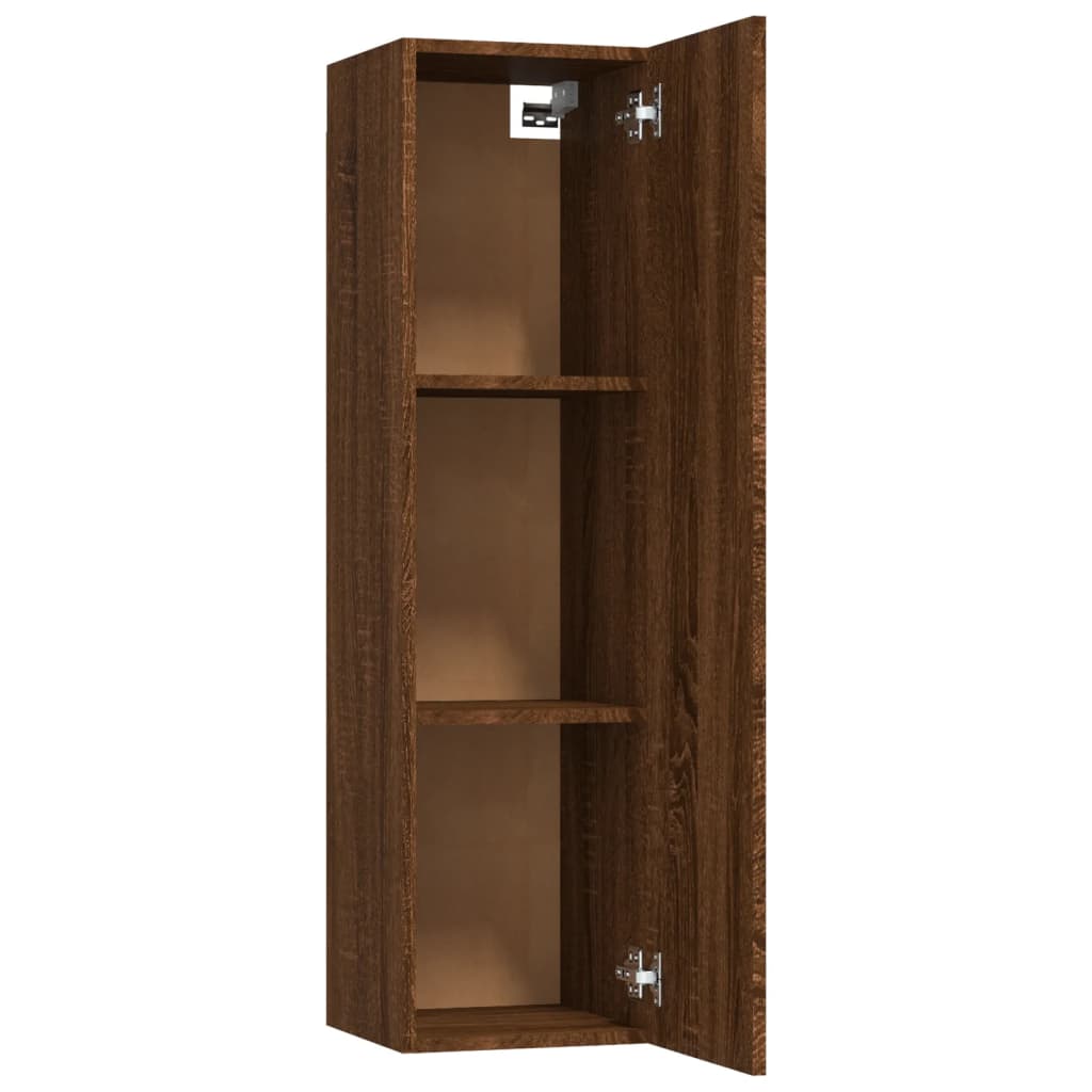 Seinäkiinnitettävät TV-tasot 2 kpl ruskea tammi 30,5x30x110 cm - Sisustajankoti.fi