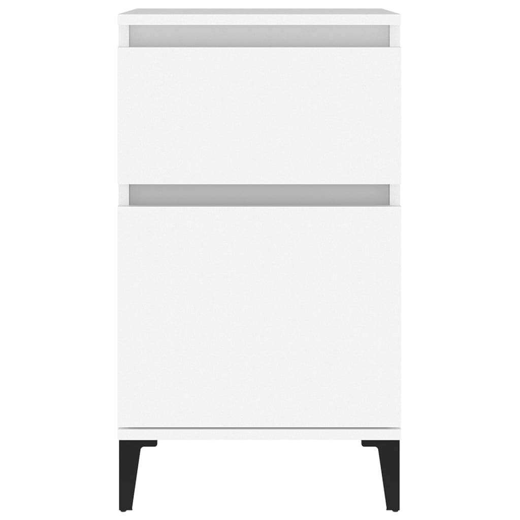 Yöpöydät 2 kpl valkoinen 40x35x70 cm - Sisustajankoti.fi